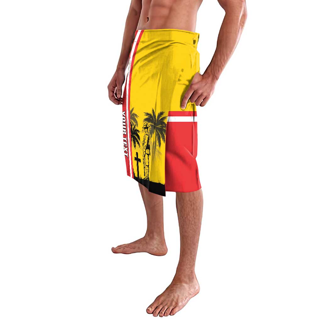 Marquesas Islands Armistice Day Lavalava Lest We Forget Flag Style