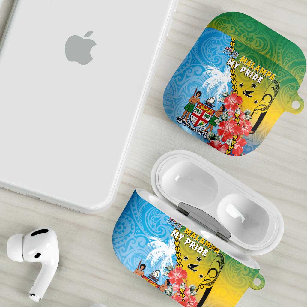 Malampa Fiji Day AirPods Case Tribal Pattern With Tropical Flowers - Polynesian Pride