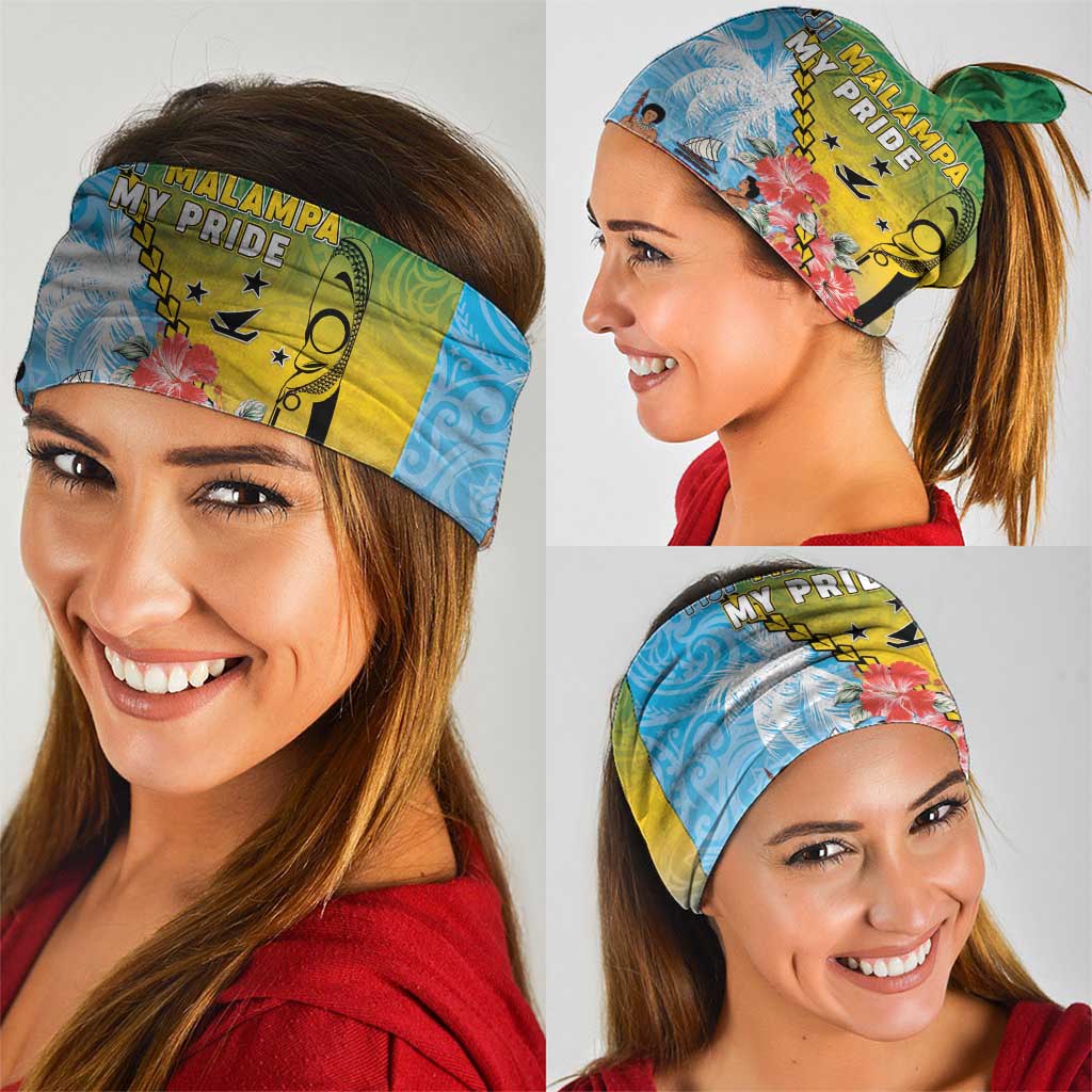 Malampa Fiji Day Neck Gaiter Tribal Pattern With Tropical Flowers - Polynesian Pride
