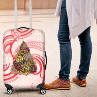 Happy Boxing Day Luggage Cover Polynesian Gift Boxes Christmas Tree LT05 Red - Polynesian Pride