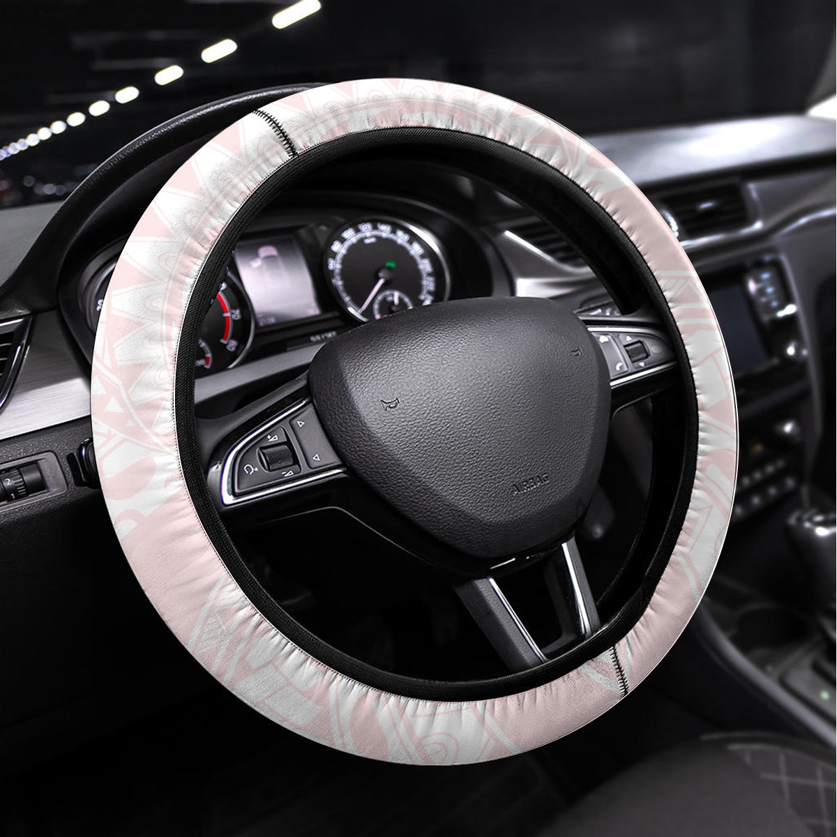 Happy Boxing Day Steering Wheel Cover Polynesian Gift Boxes Christmas Tree LT05 Universal Fit Red - Polynesian Pride