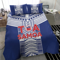 Rugby Toa Samoa Bedding Set Samoan Tatau Blue Version LT05 - Polynesian Pride