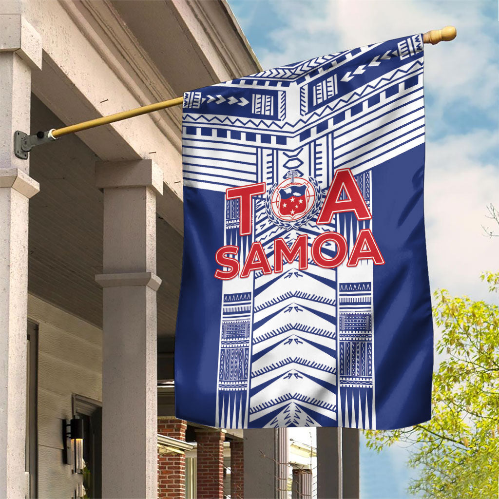 Rugby Toa Samoa Garden Flag Samoan Tatau Blue Version LT05 House Flag Blue - Polynesian Pride