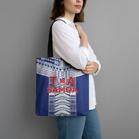 Rugby Toa Samoa Tote Bag Samoan Tatau Blue Version LT05 - Polynesian Pride