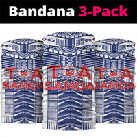 Rugby Toa Samoa Neck Gaiter Samoan Tatau White Version LT05 package One Size: 25*50cm White - Polynesian Pride