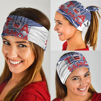 Rugby Toa Samoa Neck Gaiter Samoan Tatau White Version LT05 - Polynesian Pride