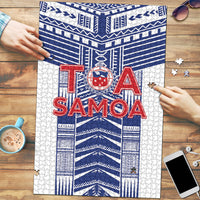 Rugby Toa Samoa Puzzle Samoan Tatau White Version LT05 White - Polynesian Pride