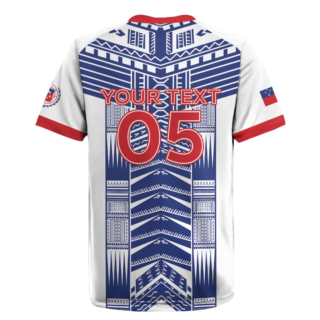 Custom Rugby Toa Samoa Rugby Jersey Samoan Tatau White Version LT05 - Polynesian Pride