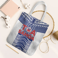 Rugby Toa Samoa Tote Bag Samoan Tatau White Version LT05 White Strap One Size White - Polynesian Pride