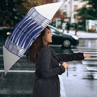 Rugby Toa Samoa Umbrella Samoan Tatau White Version LT05 - Polynesian Pride