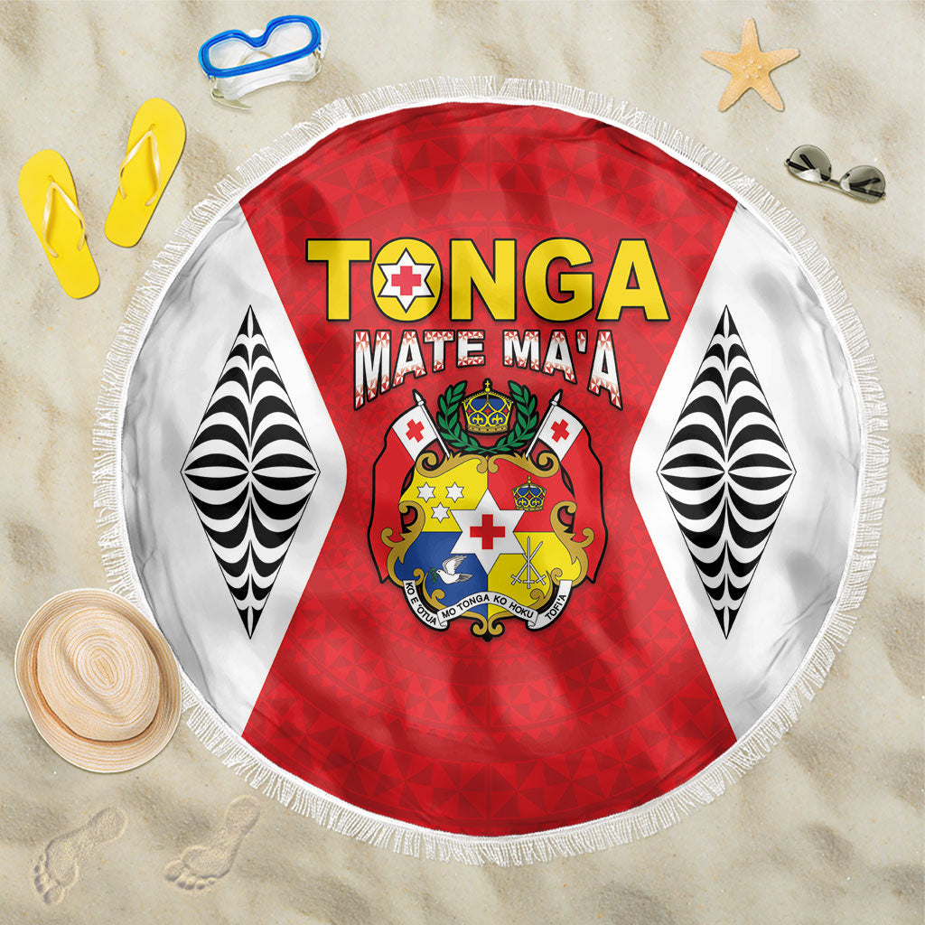 2026 Tonga Rugby XIII Beach Blanket Sporty Style LT05 One Size 150cm Red - Polynesian Pride