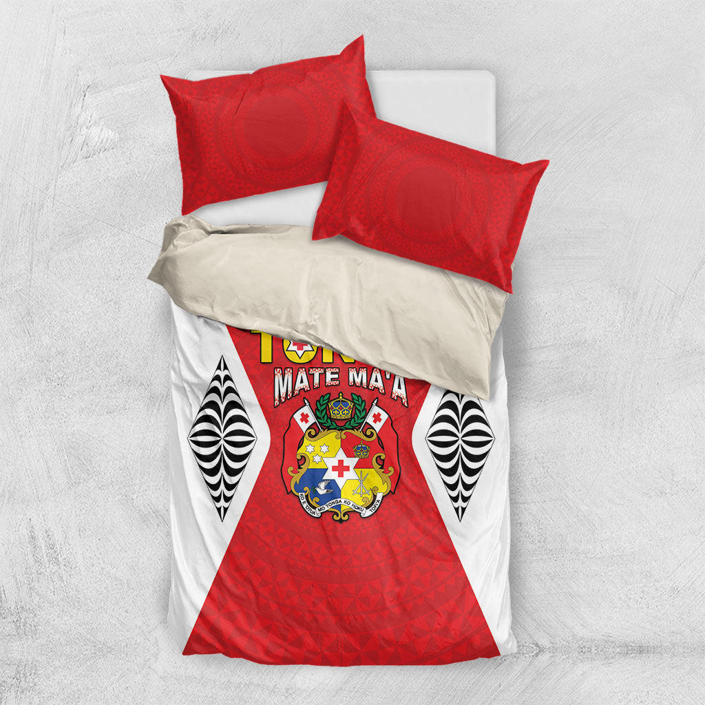 2026 Tonga Rugby XIII Bedding Set Sporty Style LT05 US Twin 172cm x 218cm Red - Polynesian Pride