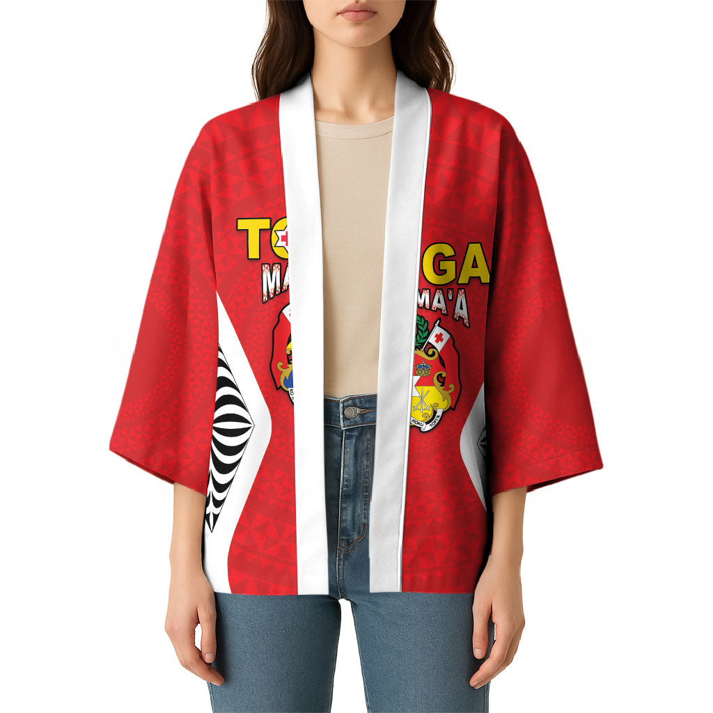 Custom 2026 Tonga Rugby XIII Kimono Sporty Style LT05 - Polynesian Pride