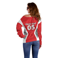 Custom 2026 Tonga Rugby XIII Off Shoulder Sweater Sporty Style LT05 - Polynesian Pride