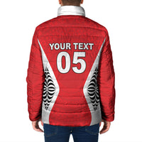 Custom 2026 Tonga Rugby XIII Padded Jacket Sporty Style LT05 - Polynesian Pride