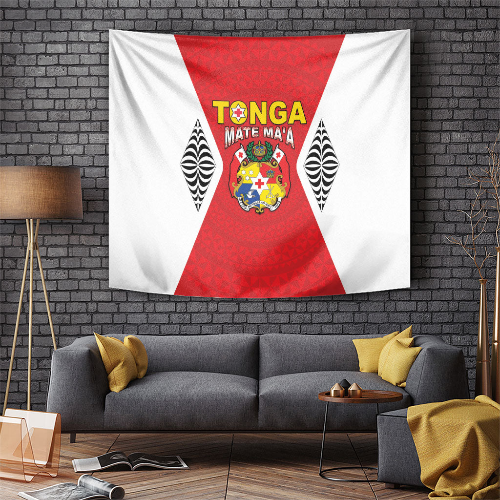 2026 Tonga Rugby XIII Tapestry Sporty Style LT05 Red - Polynesian Pride