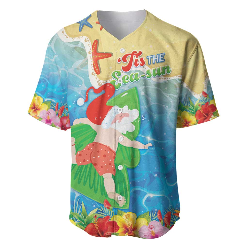 Christmas In Hawaii Baseball Jersey Tis The Sea Sun