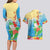 Christmas In Hawaii Couples Matching Long Sleeve Bodycon Dress and Hawaiian Shirt Tis The Sea Sun