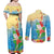 Christmas In Hawaii Couples Matching Off Shoulder Maxi Dress and Long Sleeve Button Shirt Tis The Sea Sun