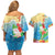 Christmas In Hawaii Couples Matching Off Shoulder Short Dress and Hawaiian Shirt Tis The Sea Sun