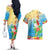 Christmas In Hawaii Couples Matching Off The Shoulder Long Sleeve Dress and Hawaiian Shirt Tis The Sea Sun