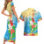 Christmas In Hawaii Couples Matching Short Sleeve Bodycon Dress and Hawaiian Shirt Tis The Sea Sun