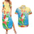 Christmas In Hawaii Couples Matching Summer Maxi Dress and Hawaiian Shirt Tis The Sea Sun