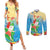 Christmas In Hawaii Couples Matching Summer Maxi Dress and Long Sleeve Button Shirt Tis The Sea Sun