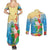 Christmas In Hawaii Couples Matching Summer Maxi Dress and Long Sleeve Button Shirt Tis The Sea Sun