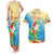 Christmas In Hawaii Couples Matching Tank Maxi Dress and Hawaiian Shirt Tis The Sea Sun