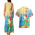 Christmas In Hawaii Couples Matching Tank Maxi Dress and Hawaiian Shirt Tis The Sea Sun