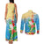 Christmas In Hawaii Couples Matching Tank Maxi Dress and Long Sleeve Button Shirt Tis The Sea Sun