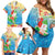 Christmas In Hawaii Family Matching Off Shoulder Short Dress and Hawaiian Shirt Tis The Sea Sun