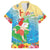 Christmas In Hawaii Family Matching Off Shoulder Short Dress and Hawaiian Shirt Tis The Sea Sun