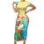 Christmas In Hawaii Family Matching Short Sleeve Bodycon Dress and Hawaiian Shirt Tis The Sea Sun