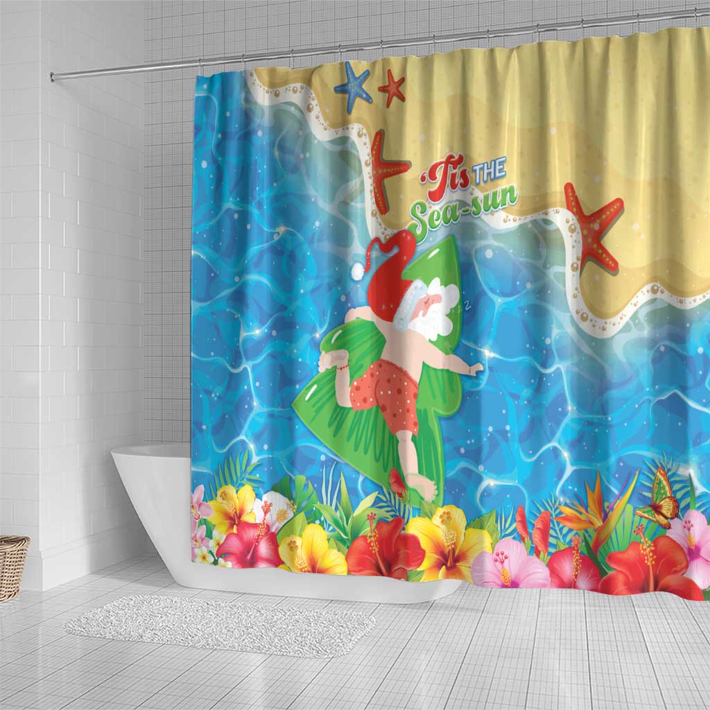 Christmas In Hawaii Shower Curtain Tis The Sea Sun