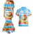 Personalised Hawaii Funny Thanksgiving Couples Matching Mermaid Dress and Hawaiian Shirt Thankful From The Beach