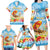 Personalised Hawaii Funny Thanksgiving Family Matching Long Sleeve Bodycon Dress and Hawaiian Shirt Thankful From The Beach