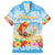 Personalised Hawaii Funny Thanksgiving Family Matching Off Shoulder Short Dress and Hawaiian Shirt Thankful From The Beach