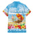 Personalised Hawaii Funny Thanksgiving Family Matching Off Shoulder Short Dress and Hawaiian Shirt Thankful From The Beach