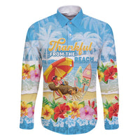 Personalised Hawaii Funny Thanksgiving Family Matching Puletasi and Hawaiian Shirt Thankful From The Beach