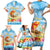 Personalised Hawaii Funny Thanksgiving Family Matching Short Sleeve Bodycon Dress and Hawaiian Shirt Thankful From The Beach