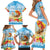 Personalised Hawaii Funny Thanksgiving Family Matching Short Sleeve Bodycon Dress and Hawaiian Shirt Thankful From The Beach