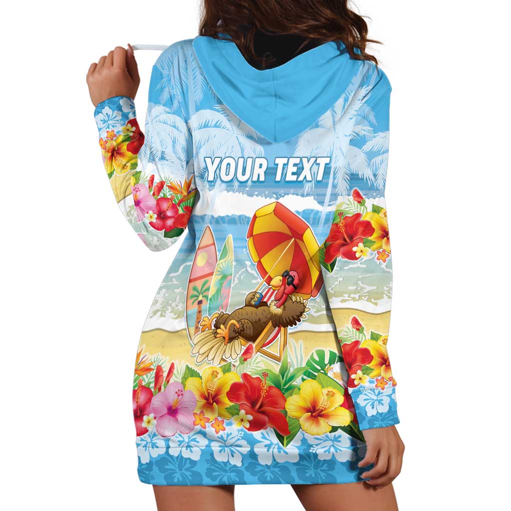Personalised Hawaii Funny Thanksgiving Hoodie Dress Thankful From The Beach LT05 - Polynesian Pride