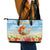 Hawaii Funny Thanksgiving Leather Tote Bag Thankful From The Beach