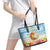 Hawaii Funny Thanksgiving Leather Tote Bag Thankful From The Beach