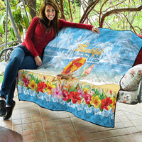 Hawaii Funny Thanksgiving Quilt Thankful From The Beach