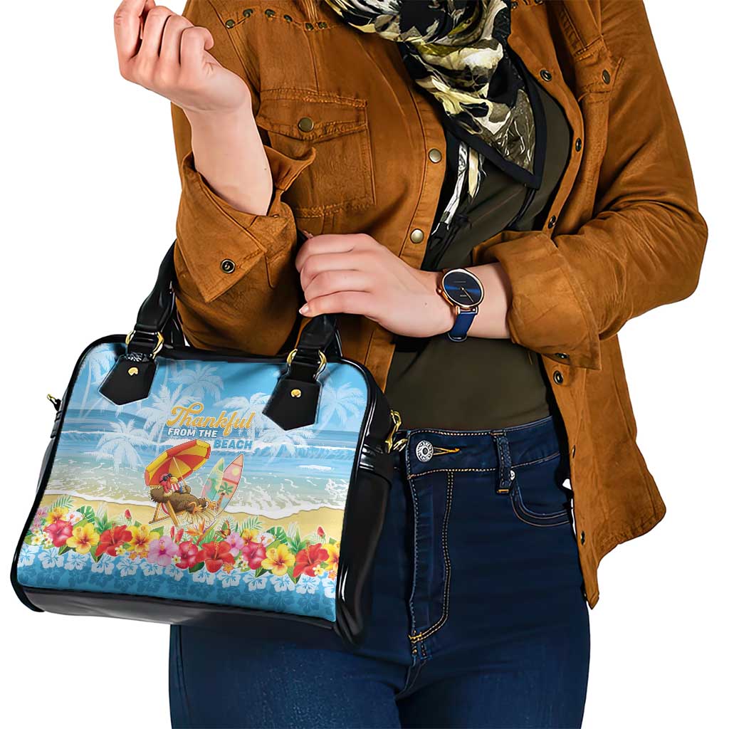Hawaii Funny Thanksgiving Shoulder Handbag Thankful From The Beach