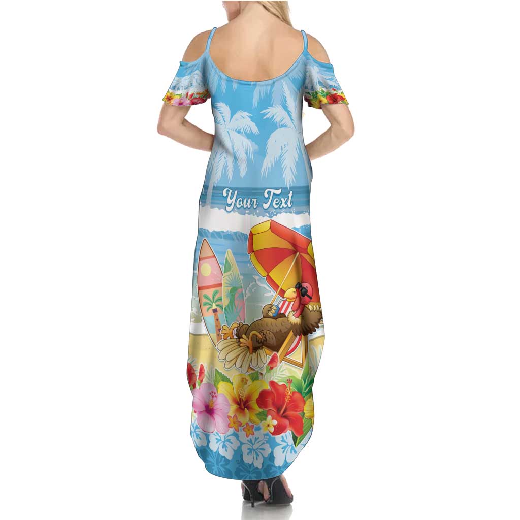 Personalised Hawaii Funny Thanksgiving Summer Maxi Dress Thankful From The Beach LT05 - Polynesian Pride