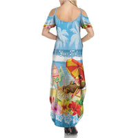 Personalised Hawaii Funny Thanksgiving Summer Maxi Dress Thankful From The Beach LT05 - Polynesian Pride